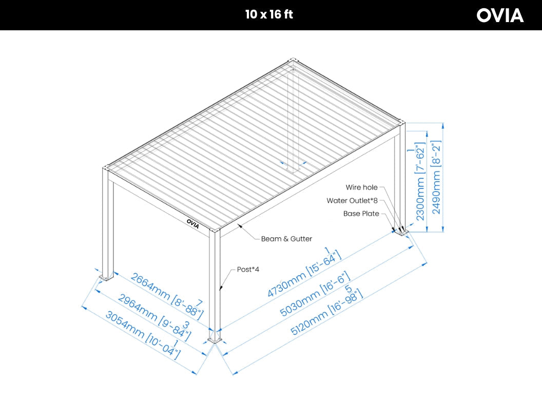 OVIA Aluminium Pergola Ultra™